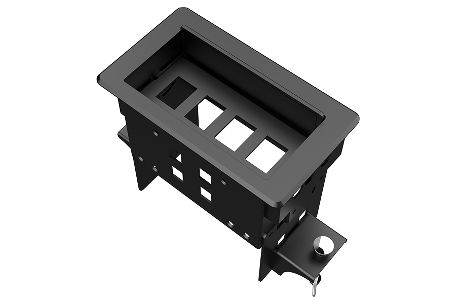 Прямоугольный металлический корпус Wize Pro WRTS-04BOX-B