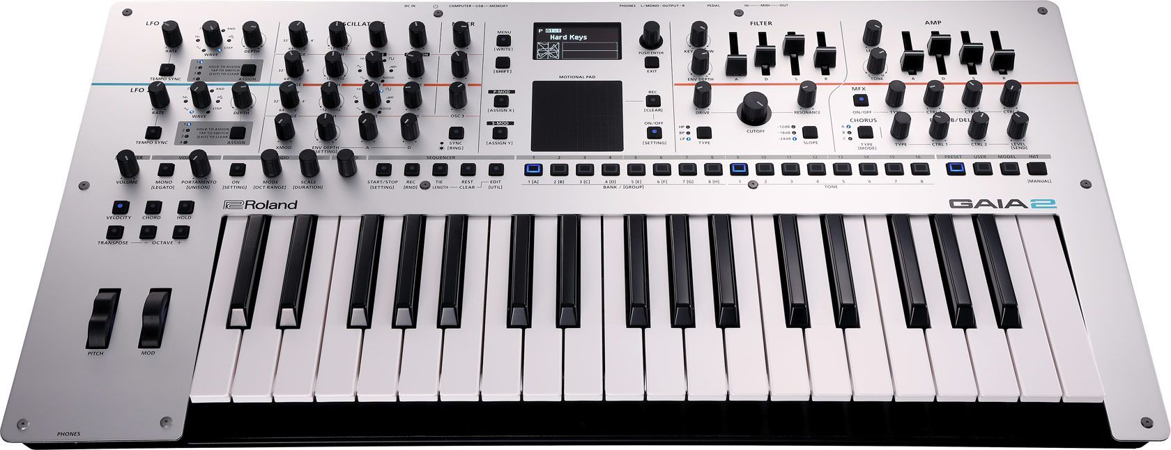 Мощный гибридный 37-клавишный синтезатор ROLAND GAIA-2
