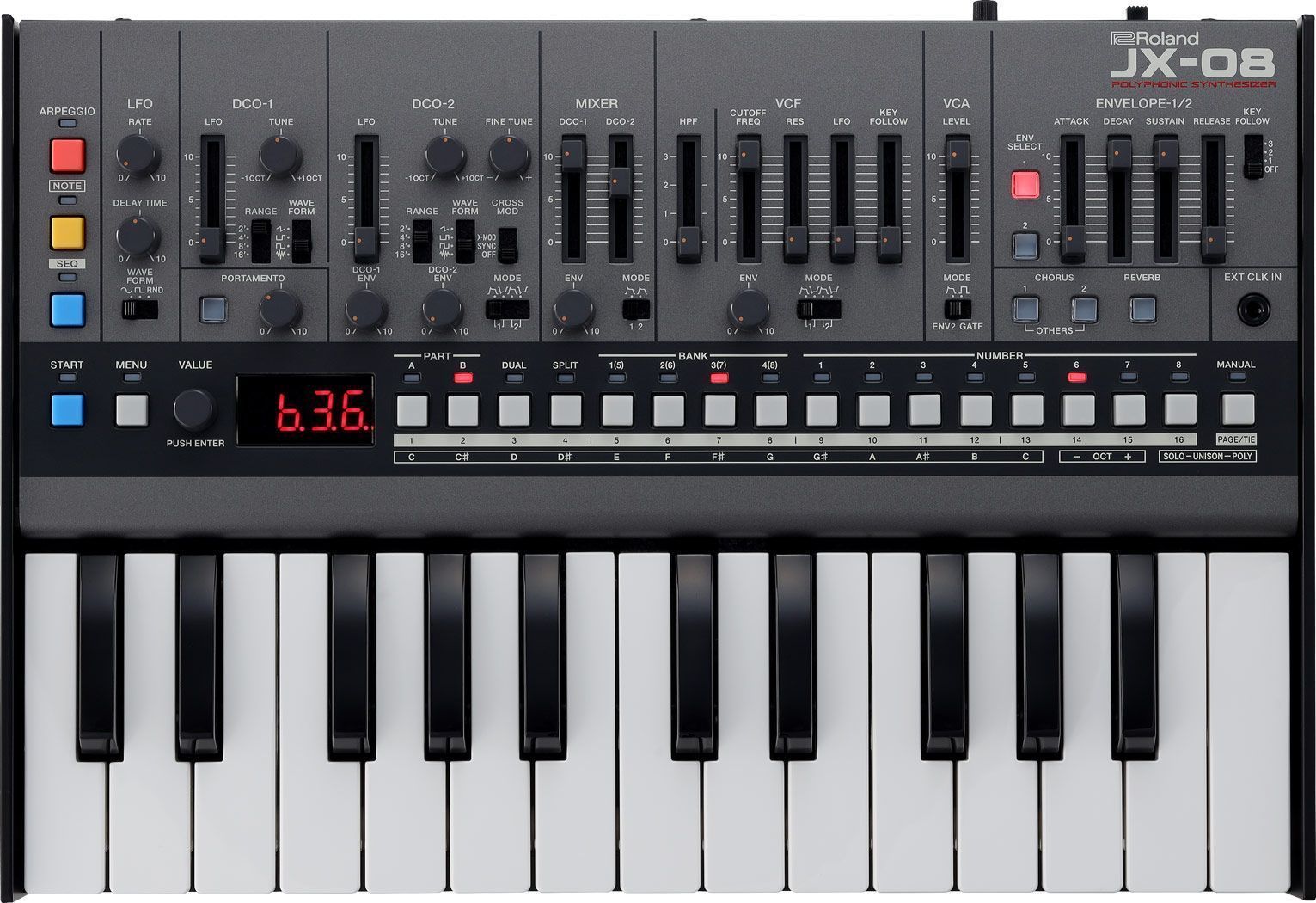 Компактный настольный синтезатор ROLAND JX-08